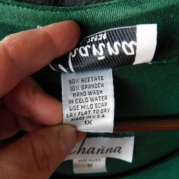 Channa Tank Emerald Green Casual and Elegant in one Dress+Cardigan in one 1X - Picture 6 of 12